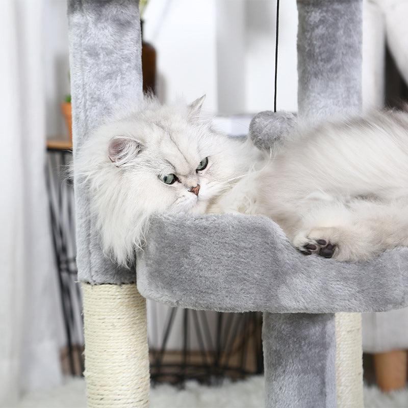Gray Cat Climbing Tree With Sisal Grinding Claw Toy