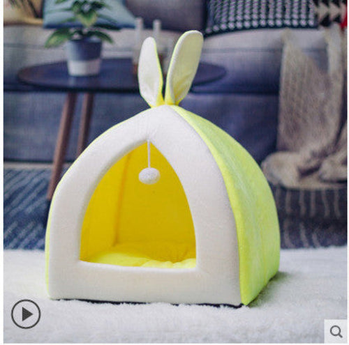 Hideout Cat Cave Bed With Toy