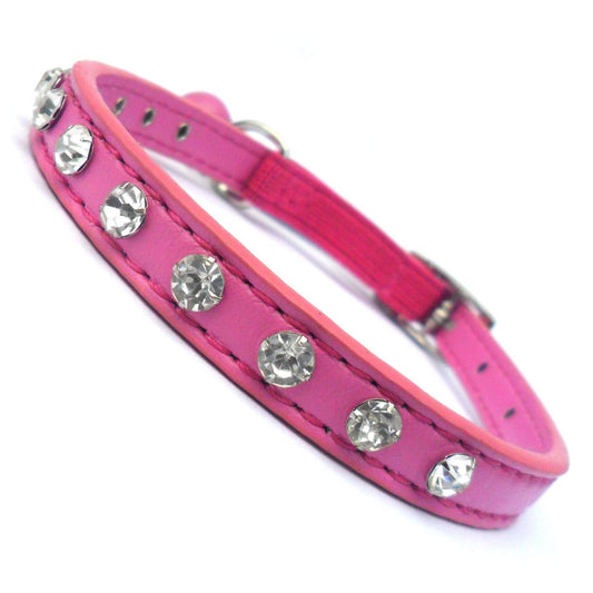 NEW! Glamour Pink Crystal Cat Collar
