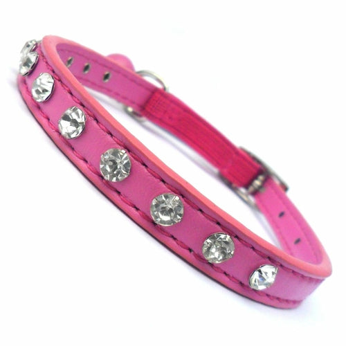 NEW! Glamour Pink Crystal Cat Collar