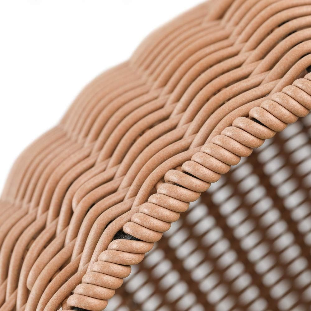 Hand Made Rattan round Bed with Soft Cushion for Cats or Small Dogs, Wicker Basket Pet House